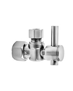 Jaclo 616-2-PCH Quarter Turn Angle Pattern 1/2" IPS x 3/8" O.D. Supply Valve with Contempo Lever Handle Polished Chrome
