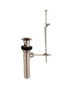 Jaclo 836-PN Fully Polished & Plated Pop-Up Lavatory Drain with Overflow Polished Nickel