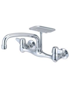 Central Brass 0048-UA1 Two Handle Wallmount Kitchen Faucet Polished Chrome