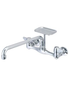 Central Brass 0048-UA3 Two Handle Wallmount Kitchen Faucet Polished Chrome - Product Image