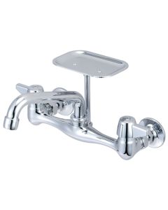 Central Brass 0048-UA Two Handle Wallmount Kitchen Faucet Polished Chrome