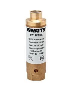 Watts 0121239 1/2 In Lead Free Trap Primer, Solder Inlet, Threaded Outlet