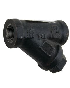 Watts 0220075 1 In Cast Iron Wye Pattern Strainer, Thread, 20 Mesh Screen, Tapped Retainer Cap