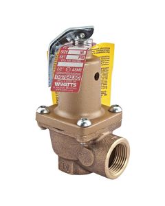 Watts 0275054 1 In Bronze Boiler Pressure Relief Valve, 50 psi, Threaded Female Connections
