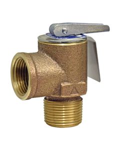 Watts 0342692 3/4 In Bronze Boiler Pressure Relief Valve, Male Inlet, 30 psi
