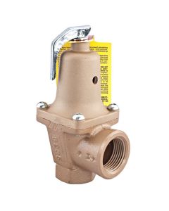Watts 0382008 3/4 In Iron Boiler Pressure Relief Valve, 30 psi, Expanded Outlets