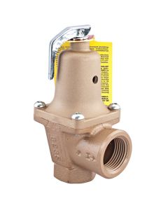 Watts 0382570 1 In Iron Boiler Pressure Relief Valve, 30 psi, Expanded Outlets