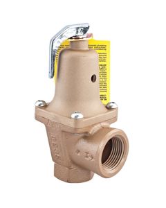Watts 0383792 1 1/2 In Iron Boiler Pressure Relief Valve, 50 psi, Expanded Outlets