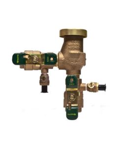 Watts 0387126 1 1/4 In Bronze Anti-Siphon Pressure Vacuum Breaker, Quarter Turn Shutoff, Lever Handles