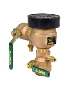 Watts 0388016 1 1/4 In Bronze Freeze Resistant Pressure Vacuum Breaker, Quarter Turn Shutoff, Lever Handles