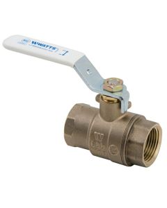Watts 0450105 1 1/4 IN 2-Piece Full Port Lead Free Bronze Ball Valve, NPT End Connections