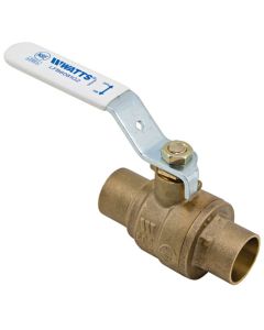 Watts 0450110 3/4 IN 2-Piece Full Port Lead Free Bronze Ball Valve, Solder End Connections