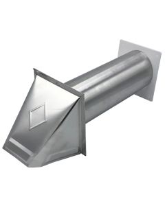 Wal-Rich 0812010 - 4" Aluminum Hood Only For Dryer Vent