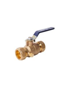 Legend 101-433NL 1/2" No Lead DZR Forged Brass Ball Valve Compression Ends and Drainable