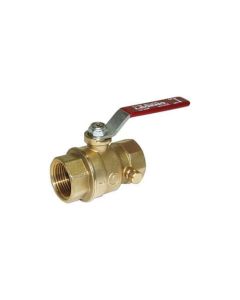Legend 101-503NL 1/2" No Lead Forged Brass Full Port Ball Valve with Drain FNPT x FNPT