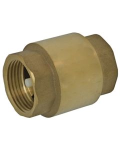 Webstone 10703W 3/4" IPS Lead Free Brass In-Line Spring Check Valve 316 Ss Spring - Soft Seat - 300 Psi