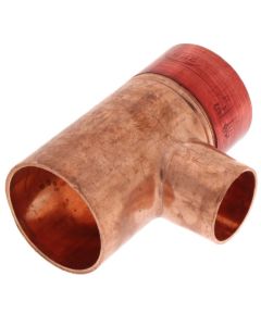 Bell & Gossett 108123 1-1/4" x 3/4" Copper Red Ring Monoflo Tee
