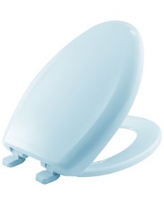 Bemis 1200TCA 464 Elongated Plastic Toilet Seat in Dresden Blue with Top-Tite Hinge