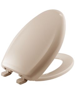 Bemis 1200TCA 036 Elongated Plastic Toilet Seat in Natural with Top-Tite Hinge