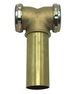 Wal-Rich 1509002 - 1 1/2" Rough Brass Twin Ell