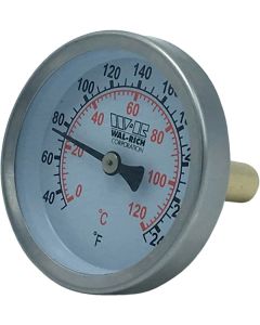 Wal-Rich 1722014 - 2" Snap-Well Thermometer (Brass Probe)