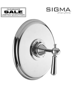 Sigma 1.006197DT.42 - 3/4" Thermostatic Shower Set - Deluxe Plate with Tremont Handle Satin Nickel Pvd - Product Image