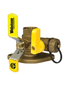 Webstone 41414 1" IPS Isolator w/MF Drain & Rotating Flange FP Brass Ball Valve - w/Adjustable Packing Gland, Nuts & Bolts - 600 WOG