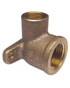 Elkhart 10056858 - 3/4" C x F Cast Brass Lead-Free 90° Female Drop Ear Elbow