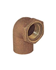 Elkhart 10056798 - 1" C x F Cast Brass Lead-Free 90° Female Adapter Elbow