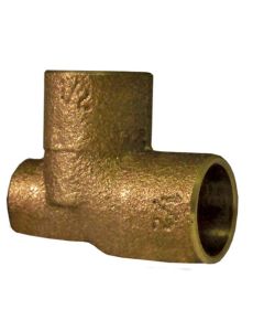 Elkhart 10056980 - 3/4" x 1/8" x 3/4" C x F x C Cast Brass Lead-Free Baseboard Tee