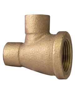 Elkhart 10056970 - 1" x 3/4" x 1" C x F x C Cast Brass Lead-Free Reducing Tee