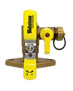 Webstone 50414 1" SWT Isolator W/Drn FP Brass Ball Valve - W/Adj Packing Gland Nuts & Bolts - 600 WOG - Product Image