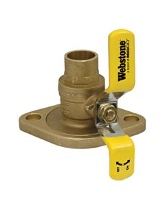 Webstone 51406 1-1/2" SWT Isolator W/Rot Flg FP Brass Ball Valve - W/Adj Packing Gland Nuts & Bolts - 600 WOG