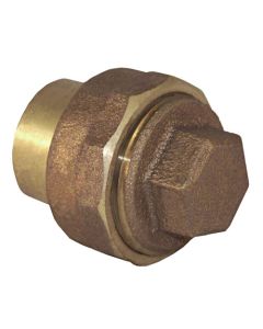 Elkhart 10047774 - 3" x 2 1/2" FTG x Cleanout Cast Brass Flush Fitting Cleanout with Plug - Product Image