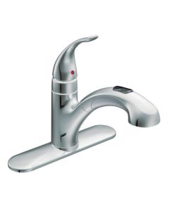 Moen 67315C Integra Chrome One-Handle Low Arc Pullout Kitchen Faucet