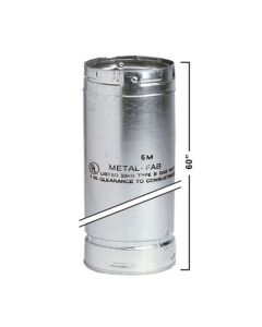 Metal-Fab 6M5 6"x60" Metal Type-B Round Pipe