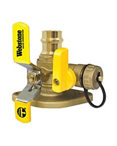 Webstone 81414HV 1" Press Isolator w/MF Drain & Rotating Flange High Velocity - FP Brass Ball Valve - w/Adjustable Packing Gland, Nuts & Bolts - 250 CWP / 250F MAX