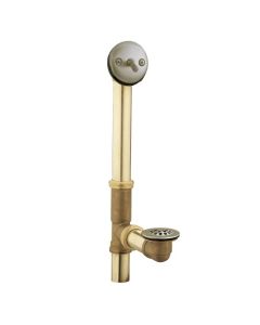 Moen 90410BN Brushed Nickel Tub Drain With Trip Lever For 14" To 16" Tubs (16.8"L X 5.1"W X 3.6"H)