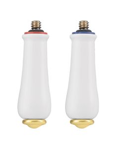 Moen 97560 Monticello Porcelain/Polished Brass Replacement Handle Knob Insert