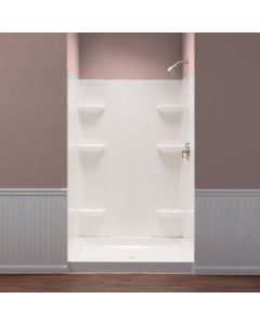 Mustee 260WHT - DURAWALL Square/Rectangular Shower Wall System - White - Product Image