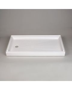 Mustee 3060L - 30" x 60" ShowerTub Shower Base - Left Drain - White