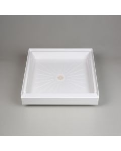 Mustee 3232M - 32" DURABASE Square Shower Base - White