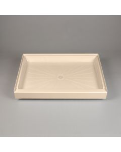 Mustee 3448BN - 34" x 48" DURABASE Rectangular Shower Base - Bone