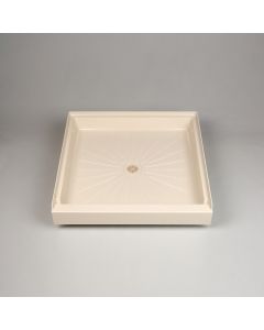Mustee 3636BN - 36" DURABASE Square Shower Base - Bone