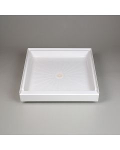 Mustee 3636M - 36" DURABASE Square Shower Base - White