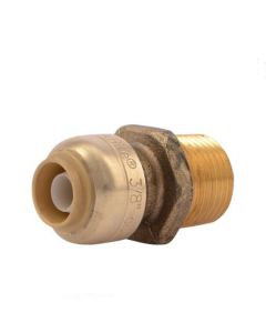 SharkBite U118LF Push-Fit Connections 3/8" (1/2" OD) X 1/2" MNPT Reducing Male Connector Lead Free
