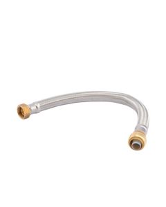 SharkBite U3088FLEX18 Push-Fit Connections 3/4" SB X 3/4" FIP, 18" Braided Flexible Water Heater Connector Lead Free